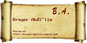 Breyer Abélia névjegykártya